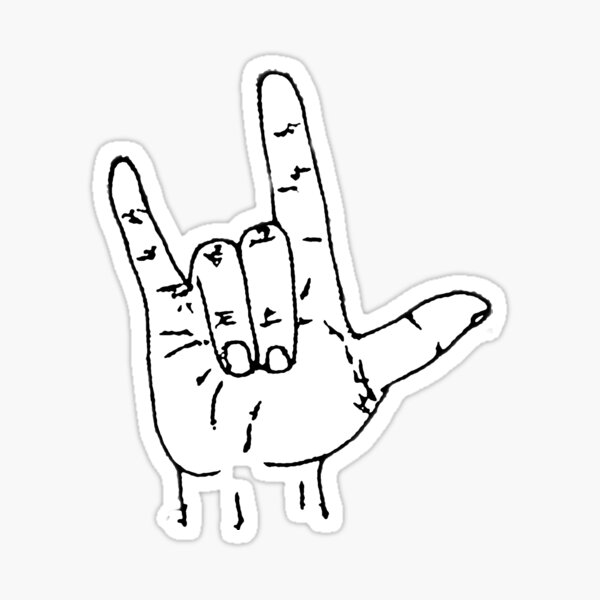Rock On / I Love You Sticker