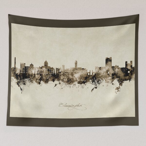 Item preview, Bloomington Indiana Skyline designed and sold by ArtPrints.