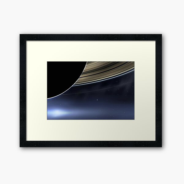 The Earth From Rings Of Saturn - Small Pale Blue Dot Framed Art Print