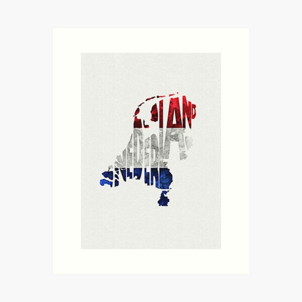Artikel-Vorschau von Niederländische typografische Kartenflagge, designt und verkauft von A Deniz Akerman.