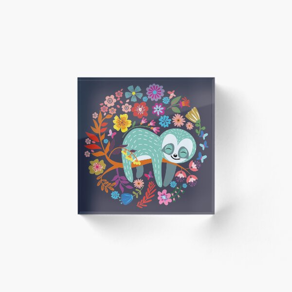 Item preview, Sloth with flowers designed and sold by mindikr.