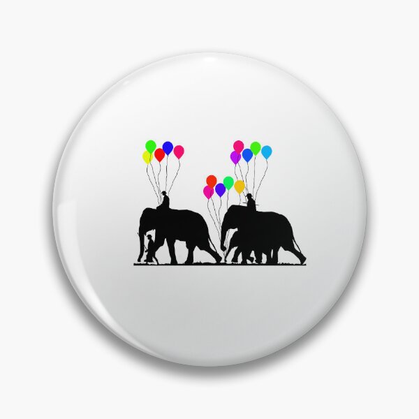 Artikelvorschau, Bunter Ballon auf Mammut. entworfen und verkauft von UniqueDesignHub.