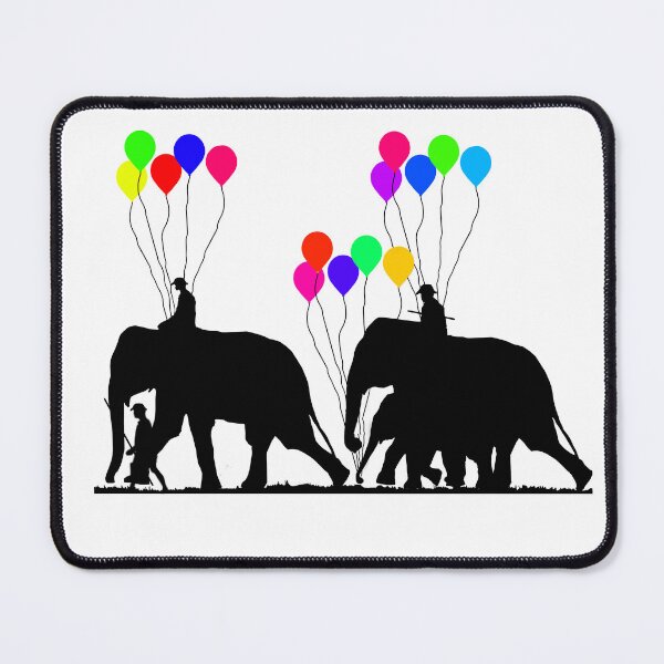 Artikelvorschau, Bunter Ballon auf Mammut. entworfen und verkauft von UniqueDesignHub.