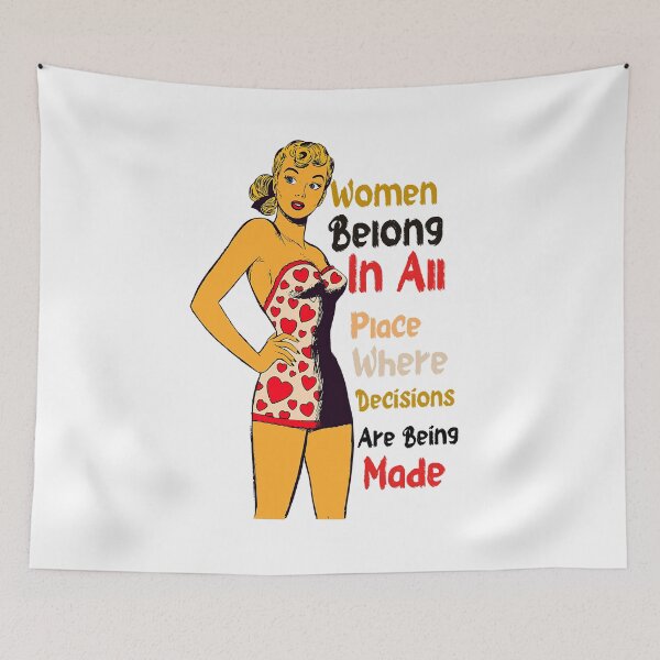 Item preview, Women Belong In All Place Where Decisions Are Being Made Vintage woman  sticker  designed and sold by Shifa19.