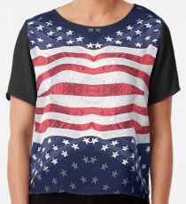 Stars and Stripes Chiffon Top