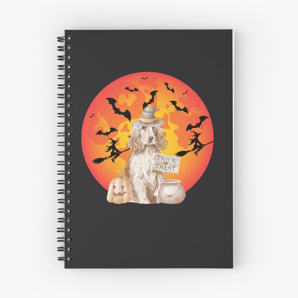 Artikelvorschau, Eine Spaniel-Halloween-Szene. Gruseliger Spaniel. Gruseliger Hund. Halloween-Hund. Gruseliger Hund. Gruseliger Spaniel entworfen und verkauft von Doggymadness.