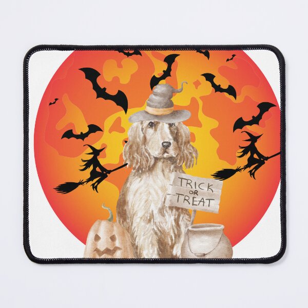 Item preview, A spaniel halloween scene. Spooky spaniel. Spooky dog. Halloween Dog. Scary dog. Scary spaniel designed and sold by Doggymadness.