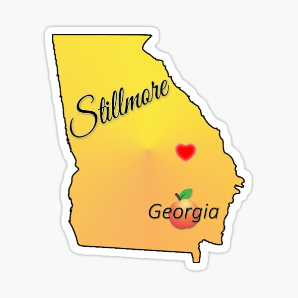 Stillmore Georgia Heart Sticker