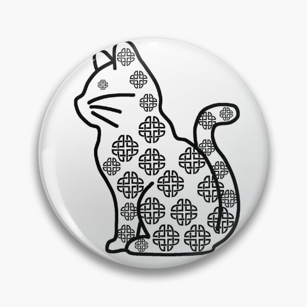 Item preview, Cat with Celtic knots for good luck. cat for halloween designed and sold by EMIPRINCESS.