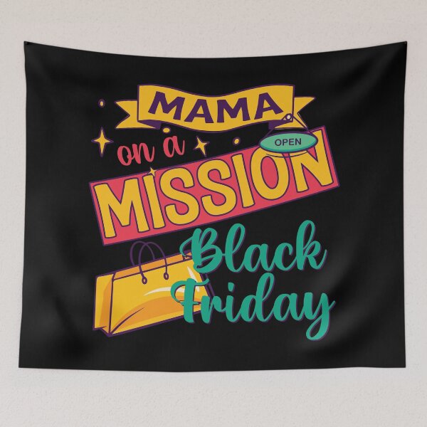 Item preview, Mama On a Mission Black Friday - Shopping Mom designed and sold by DebbisPalette.