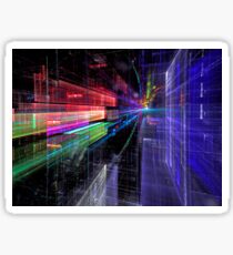 Future city street - abstract computer-generated image Sticker