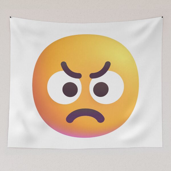 Item preview, Angry face emoji - big designed and sold by abroadDesigns.