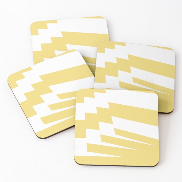 Item preview, Gold yellow and white geometric tile pattern designed and sold by by-jwp.