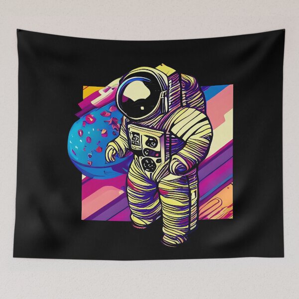Item preview, Astronaut On Colorful Background designed and sold by nuel-art.