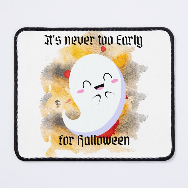 Item preview, It's never too early for Halloween - funnyGhost abstract background gray, yellow- Ghost lover - Halloween Lover - Blood designed and sold by Mechanical-Artt.