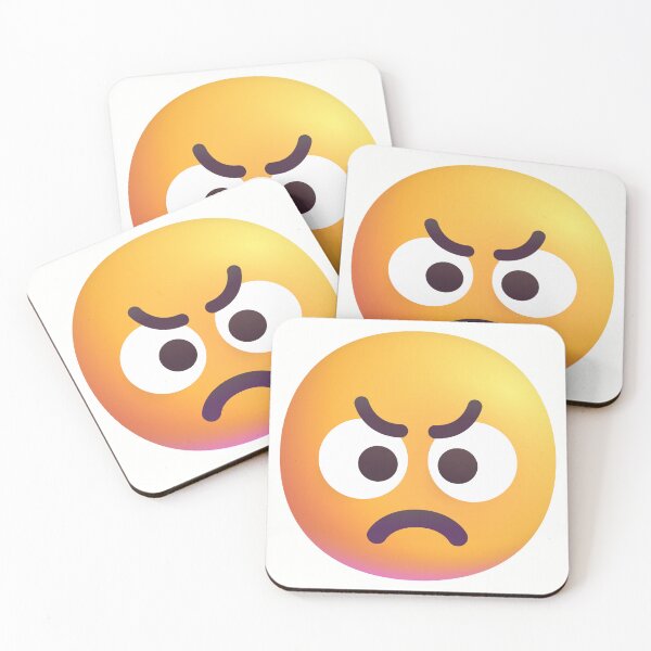 Item preview, Angry face emoji - optimized designed and sold by abroadDesigns.