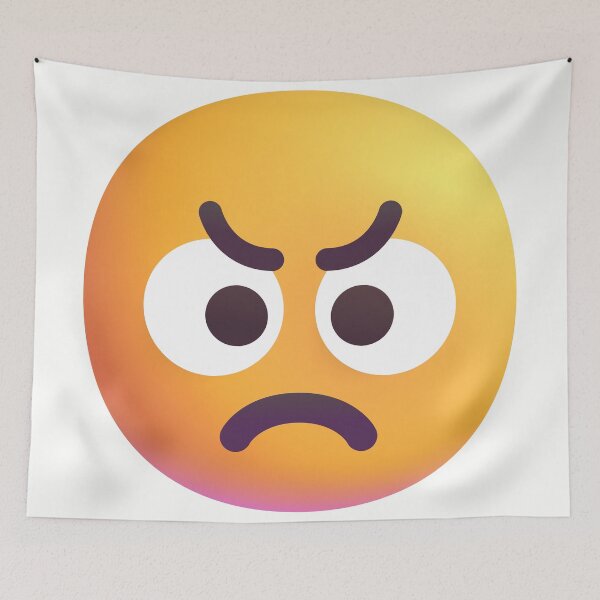 Item preview, Angry face emoji - optimized designed and sold by abroadDesigns.