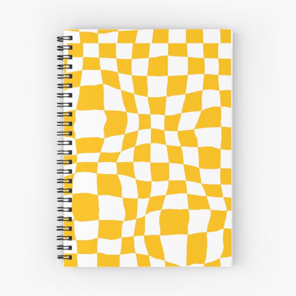 Item preview, Mustard Yellow Warped Checkered Pattern designed and sold by Julie Erin Designs.
