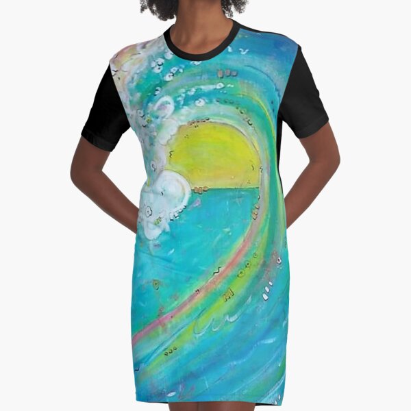 First Wave Graphic T-Shirt Dress