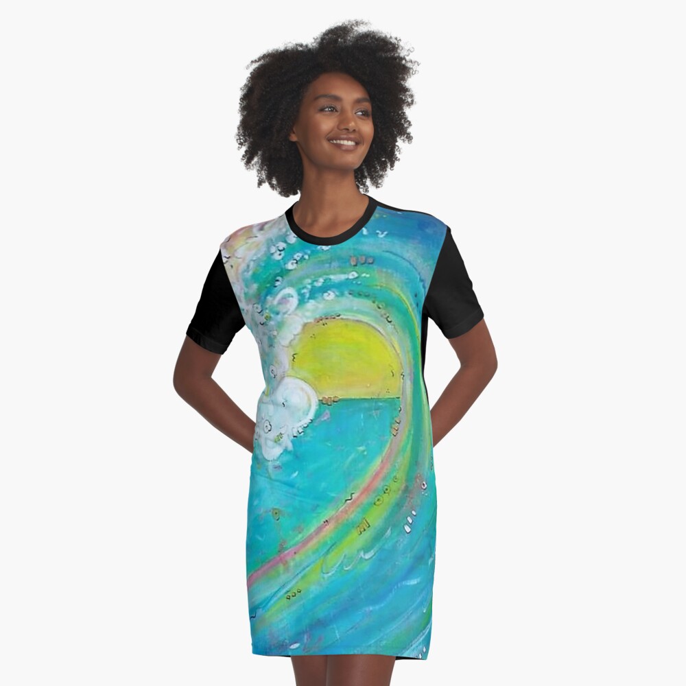 First Wave Graphic T-Shirt Dress