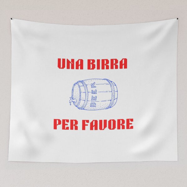 Item preview, Una Birra per favore - A beer please italian quote designed and sold by Mirochan80.