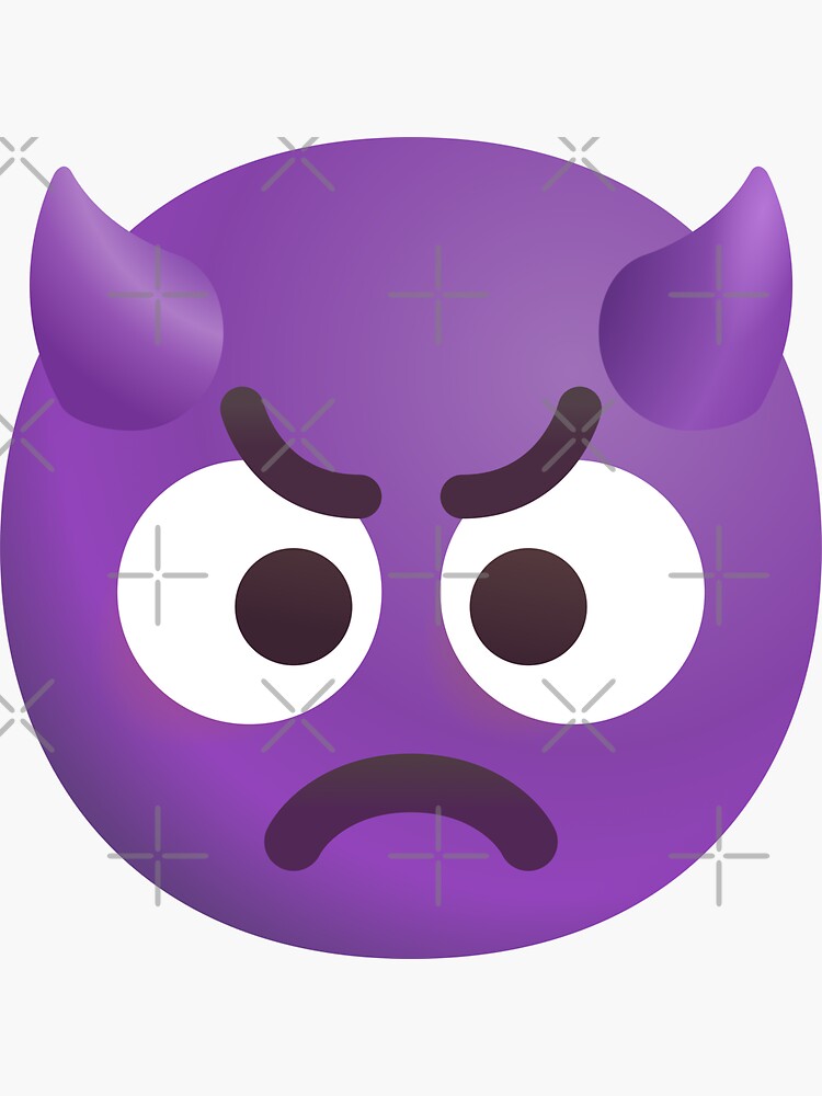 Angry Face With Horns Emoji Tweaked Sticker For Sale By Abroaddesigns Redbubble 6549