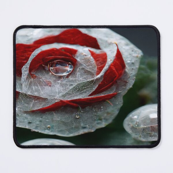 Item preview, Red And White Rose With Raindrops, Macro Background, Close-up designed and sold by Unwind-Art-Work.