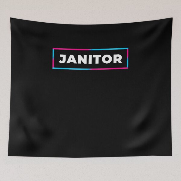 Item preview, Janitor retro gradient frame designed and sold by SVPOD.