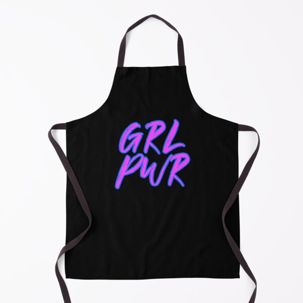 Item preview, GRL PWR Blue Outlined Purple Brushstroke Typography Girl Power Quote designed and sold by Cawaiico.
