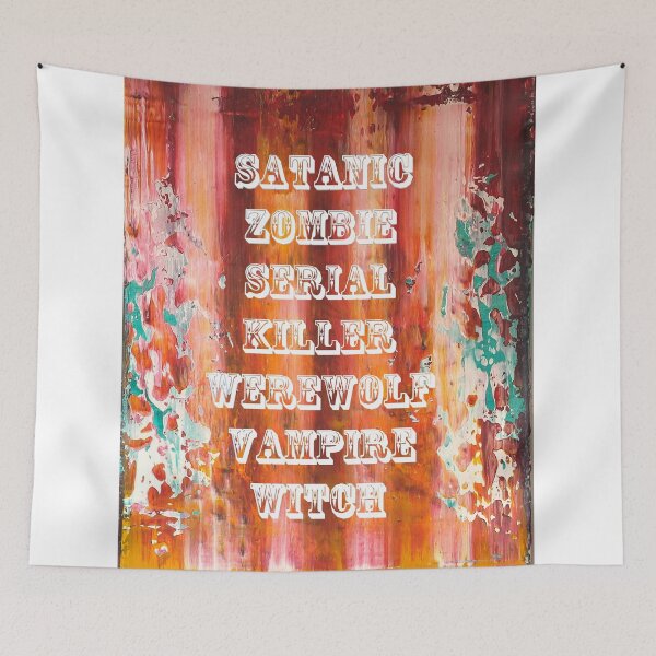 Item preview, satanic, zombie, serial+killer, werewolf, vampire, witch, Halloween t-shirts, stickers, I-phone covers and posters designed and sold by William Watkin.