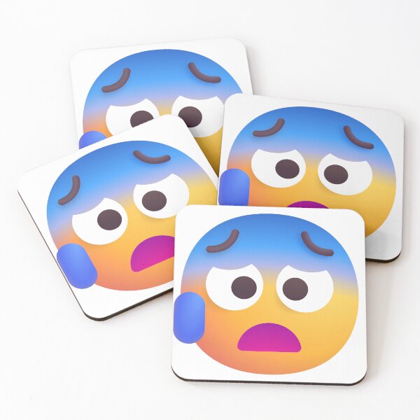 Item preview, Worried Face with Drops of Sweat Emoji - Large designed and sold by abroadDesigns.
