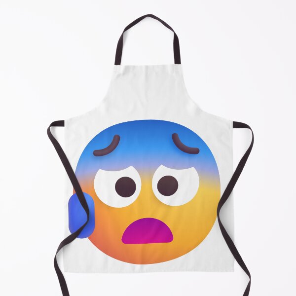 Artikelvorschau, Besorgtes Gesicht mit Schweißtropfen Emoji - groß entworfen und verkauft von abroadDesigns.