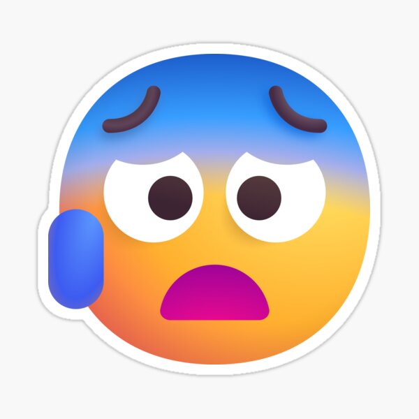 Premium Vector  Anguished face scared expression emoji negative