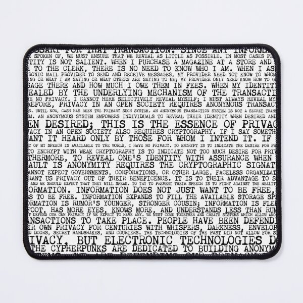 Item preview, A Cypherpunk’s Manifesto designed and sold by Anonymousbtb.
