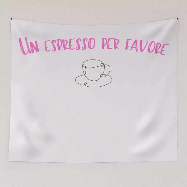 Item preview, Un espresso per favore - A coffee please italian quote designed and sold by Mirochan80.