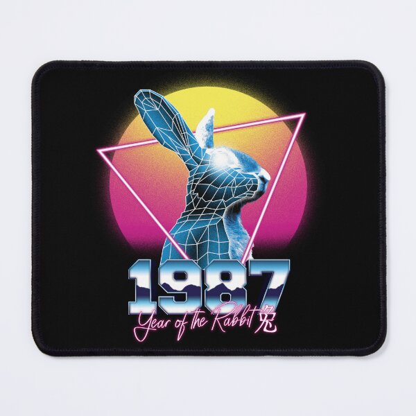 Artikelvorschau, 1987 Jahr des Hasen - Chinesisches Horoskop Hase Retrowave Design entworfen und verkauft von Rob-Son.