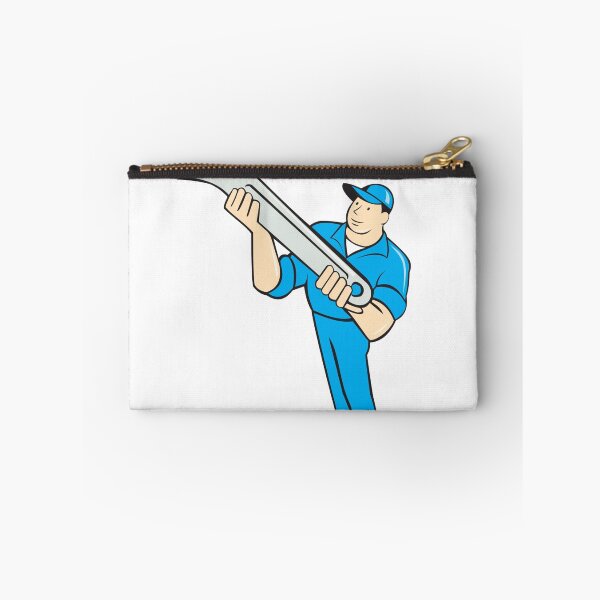 Item preview, Mechanic Presenting Spanner Wrench Cartoon designed and sold by patrimonio.
