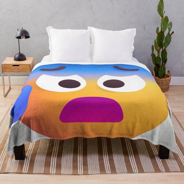 Item preview, Worried Face with Drops of Sweat Emoji - tweaked designed and sold by abroadDesigns.
