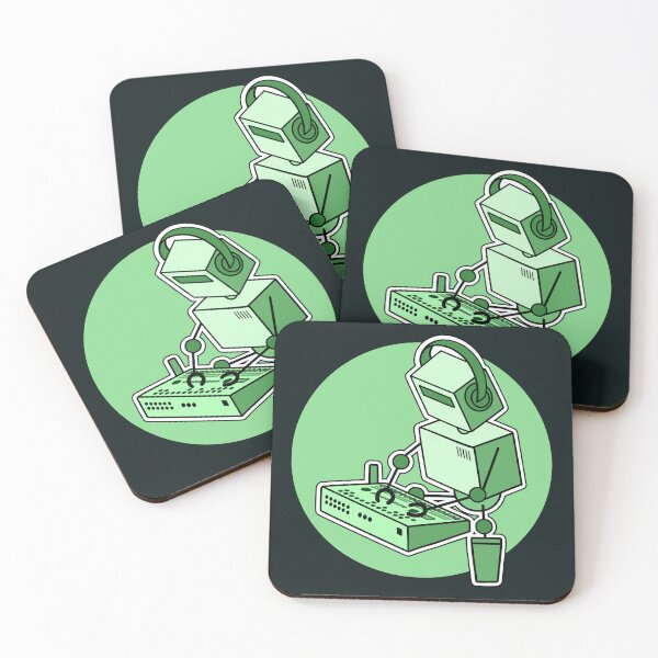 Item preview, Robot Musician Playing Drum Machine (Small Print Size) designed and sold by AtomicMalibu.