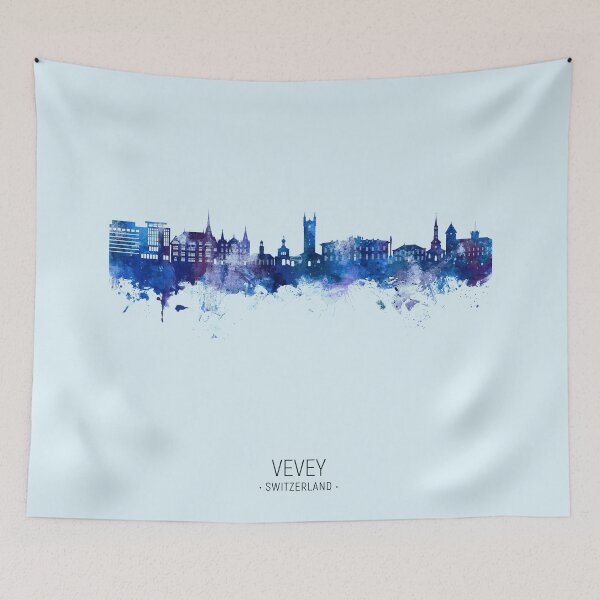 Item preview, Vevey Switzerland Skyline designed and sold by ArtPrints.