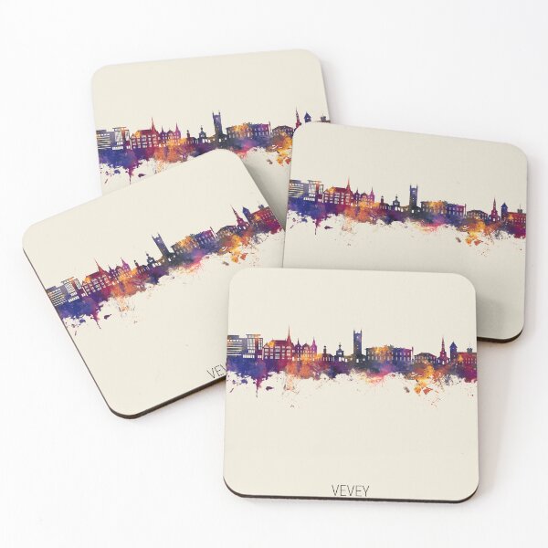 Item preview, Vevey Switzerland Skyline designed and sold by ArtPrints.