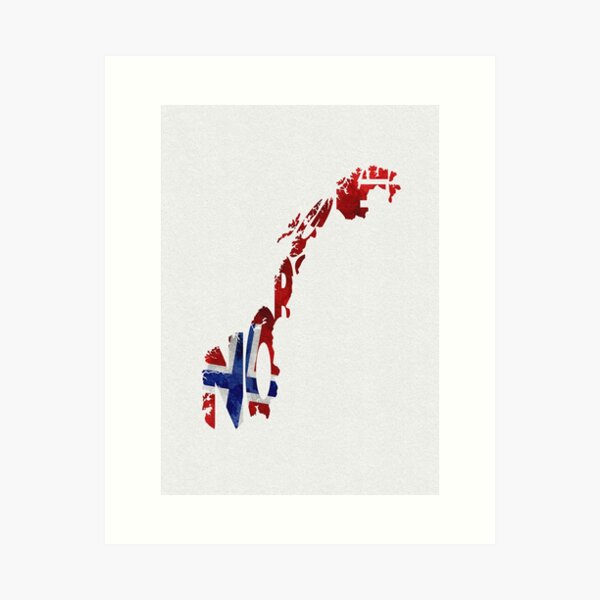 Artikel-Vorschau von Norwegen Typografische Karte Flagge, designt und verkauft von A Deniz Akerman.