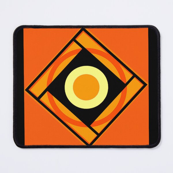 Item preview, Photomontage motifs geometriques oranges jaunes et noirs designed and sold by Carré Comme Orange.