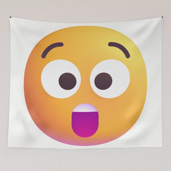 Item preview, Astonished Face Emoji - optimized designed and sold by abroadDesigns.