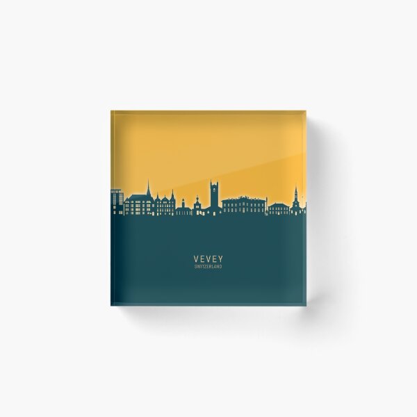 Item preview, Vevey Switzerland Skyline designed and sold by ArtPrints.