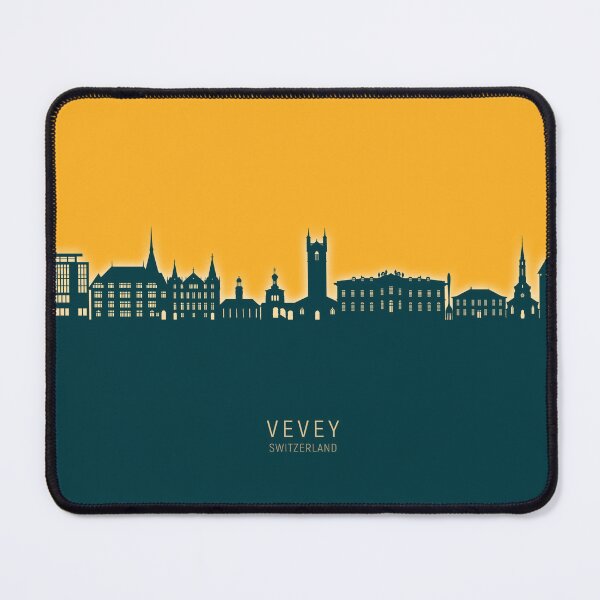 Item preview, Vevey Switzerland Skyline designed and sold by ArtPrints.