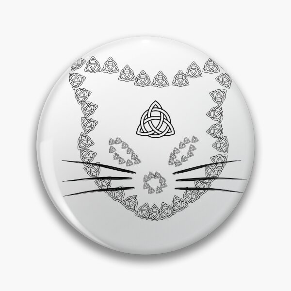 Item preview, Cat with Celtic knots for good luck. Cat for halloween, cat for witches night, cat for night of the dead. designed and sold by EMIPRINCESS.