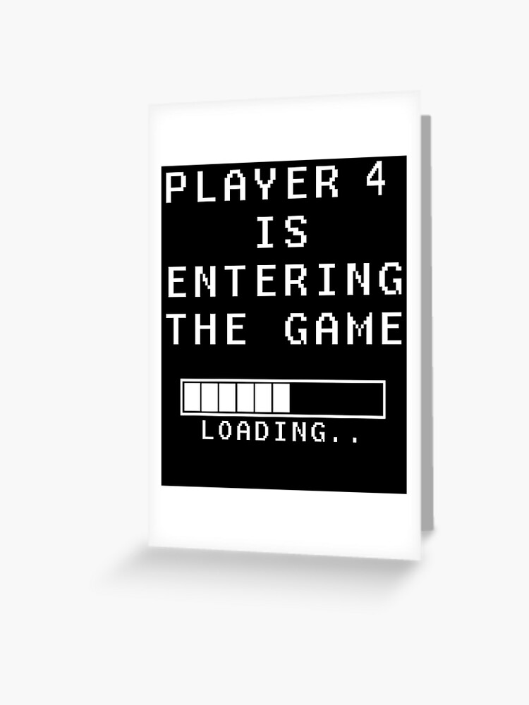 Player 4 Loading Pregnancy Announcement Maternity | Greeting Card