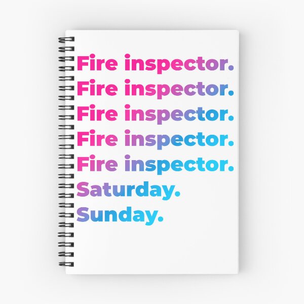 Item preview, Fire inspector work week designed and sold by SVPOD.
