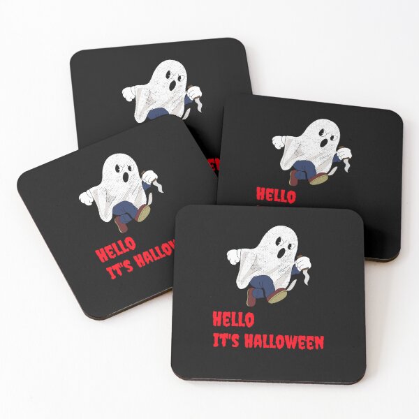 Item preview, Hello it's Halloween funny ghost with knife designed and sold by UnstoppableShpy.
